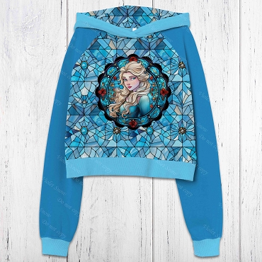 Stained Glass Winter Princess Panel